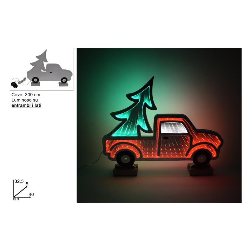 CAMIONCINO CON ALBERO LUMINOSO 3D 40 CM