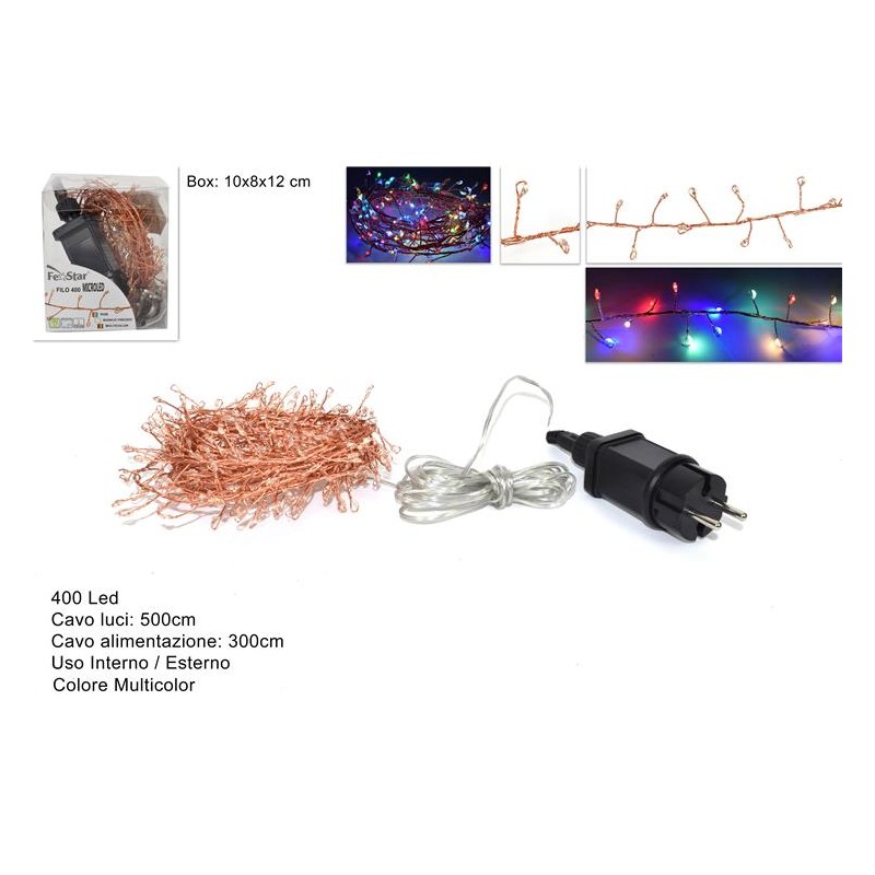 FILO 400 MICRO LED MULTICOLOR, 500 CM