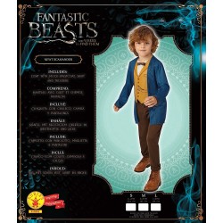 Rubies - Vestito Ufficiale Warner Bros Animali Fantastici e Dove Trovarli - Newt Scamander, Bambina Taglia L (8-10 Anni) - 63055