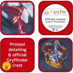 Rubies - Harry Potter - Maglietta Ufficiale del Grifondoro, per Bambini Ragazze, Taglia L (8-10 Anni) - 641269-L