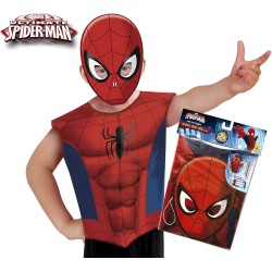 Rubies - Spiderman Costume Party Camicia + Maschera Multicolore, S-M - 620967