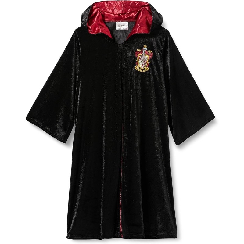 Rubies - Costume Harry Potter Deluxe, Costume per Bambini, Comprende Tunica Nera con lo Stemma Grifondoro, il Cappuccio e la Spi