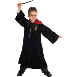 Rubies - Costume Harry Potter Deluxe, Costume per Bambini, Comprende Tunica Nera con lo Stemma Grifondoro, il Cappuccio e la Spi