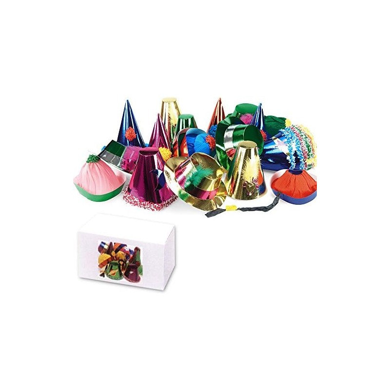Carnival Toys - Cappellini Party in Carta Metallizzati, modelli assortiti, 1 pezzo, 04422