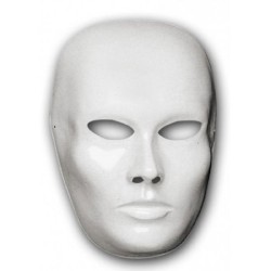 Carnival Toys - Maschera Viso Medio Bianca da Pitturare, 00170