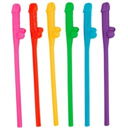 Widmann - Set di 6 Cannucce WILLY Colorate, 9599W