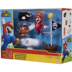 Super Mario - Personaggi Multipack Diorama 6 cm Set da Gioco – Nuvole Mondo Film Watch