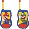 Lexibook - Nintendo Super Mario Walkie-Talkie, Clip da Cintura, Batteria, per Bambini/Ragazzi, Blu/Rosso, Colore, TW12NI