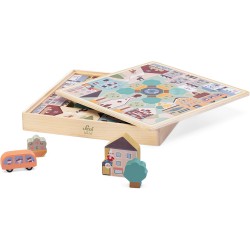 Trudi Sevi 87859 - Play Puzzle Città Ortisei | Trudi by Sevi | Giochi in legno 28x5,5x28cm | Sevi Nature