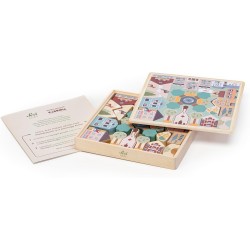 Trudi Sevi 87859 - Play Puzzle Città Ortisei | Trudi by Sevi | Giochi in legno 28x5,5x28cm | Sevi Nature