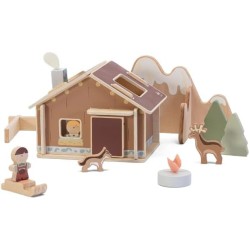 Trudi Sevi 87862 - Play Set Baita Dolomiti | Trudi by Sevi | Giochi in legno 29x14,5x19cm | Sevi Nature