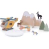 Trudi Sevi 87863 - Play Set Elisoccorso Dolomiti | Trudi by Sevi | Giochi in legno 29x11,5x19cm | Sevi Nature