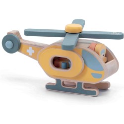 Trudi Sevi 87863 - Play Set Elisoccorso Dolomiti | Trudi by Sevi | Giochi in legno 29x11,5x19cm | Sevi Nature