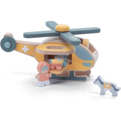 Trudi Sevi 87863 - Play Set Elisoccorso Dolomiti | Trudi by Sevi | Giochi in legno 29x11,5x19cm | Sevi Nature