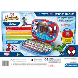 Clementoni - 16454 - Computer Kid Marvel Spidey And His Amazing Friends Laptop - Gioco Educativo Elettronico Parlante