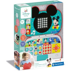 Clementoni - 17834 - Disney Baby Mickey - Il Mio Primo Laptop, Centro Computer Educativo Elettronico, Portatile, attività per Ap