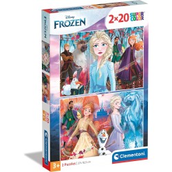 Clementoni - 24759 - Puzzle Supercolor Disney Frozen 2-2x20 Pezzi