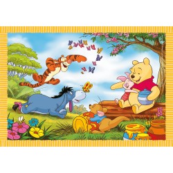 Clementoni - 21514 - Supercolor Disney Winnie The Pooh - 4 (12,16,20 e 24 Pezzi), Puzzle Cartoni Animati