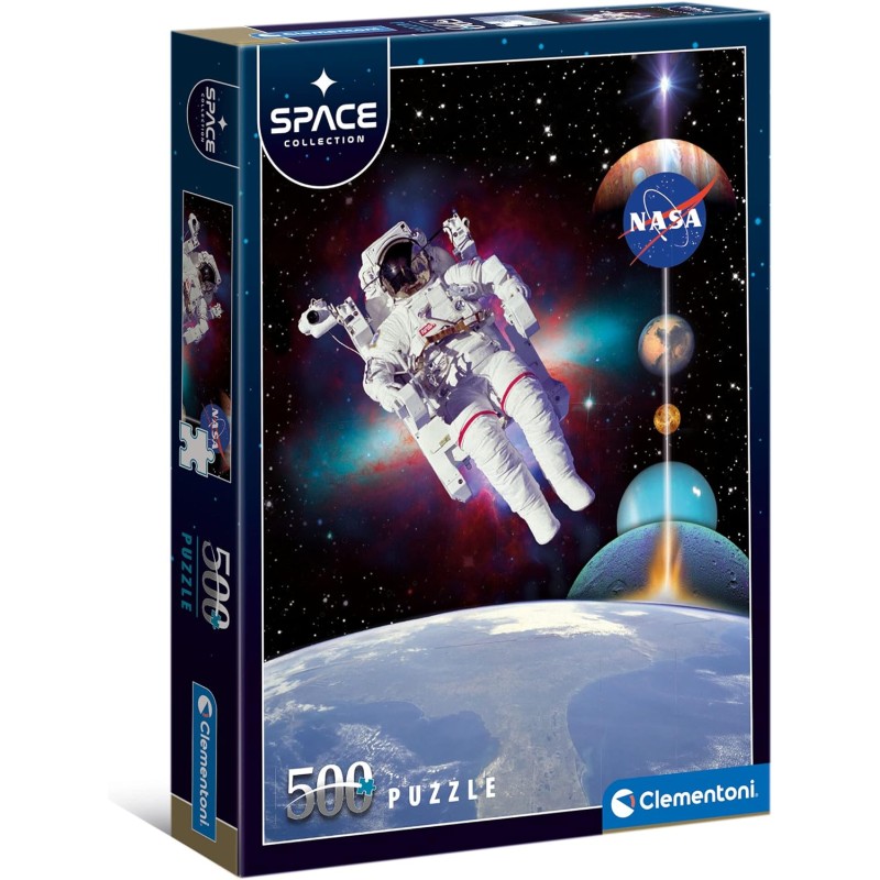 Clementoni - 35106 - Puzzle Space Collection - puzzle adulti 500 pezzi, puzzle astronauta, puzzle spazio, puzzle pianeta