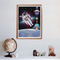 Clementoni - 35106 - Puzzle Space Collection - puzzle adulti 500 pezzi, puzzle astronauta, puzzle spazio, puzzle pianeta