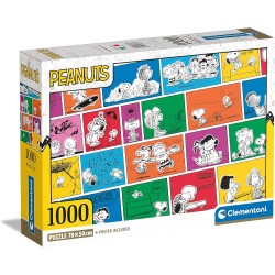 Clementoni - 39803 - Peanuts Puzzle 1000 Pezzi Adulti, Puzzle Fumetti