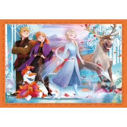 Clementoni - 21518 - 2 Supercolor Disney Frozen - 4 (12,16,20 e 24 Pezzi), Puzzle Cartoni Animati