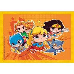 Clementoni - 21520 - Superfriends Supercolor Dc Comics Super Friends - 4 (12,16,20 e 24 Pezzi), Puzzle Cartoni Animati