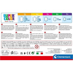 Clementoni - 21521 - Supercolor Jurassic World - 4 (12,16,20 e 24 Pezzi), Puzzle Cartoni Animati