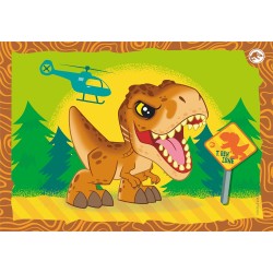 Clementoni - 21521 - Supercolor Jurassic World - 4 (12,16,20 e 24 Pezzi), Puzzle Cartoni Animati