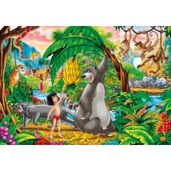 Clementoni - 21613 - Disney Frozen Peter Pan + The Jungle Book Supercolor Classics  -2X60 (Include 2 60 Pezzi), Puzzle Cartoni A
