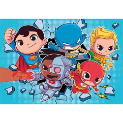Clementoni - 21624 - Dc Comics Supercolor Super Friends - 2X60 (Include 2 60 Pezzi), Puzzle Cartoni Animati