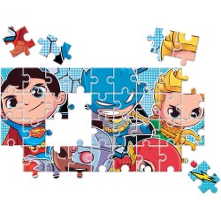 Clementoni - 21624 - Dc Comics Supercolor Super Friends - 2X60 (Include 2 60 Pezzi), Puzzle Cartoni Animati
