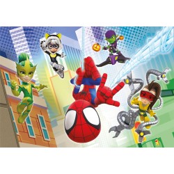 Clementoni - 21625 - Marvel Spidey And His Amazing Friends Supercolor - 2x60 (Include 2 60 Pezzi), Puzzle Cartoni Animati
