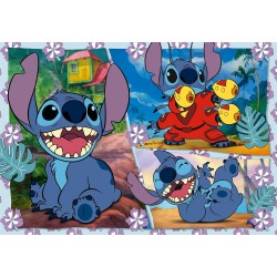 Clementoni - 23776 - Disney Stitch Supercolor - 104 Maxi Pezzi, Puzzle Cartoni Animati