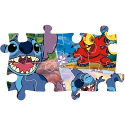 Clementoni - 23776 - Disney Stitch Supercolor - 104 Maxi Pezzi, Puzzle Cartoni Animati