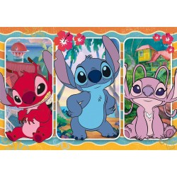 Clementoni - 24029.6 - Disney Stitch Supercolor - 24 Maxi Pezzi, Puzzle Cartoni Animati