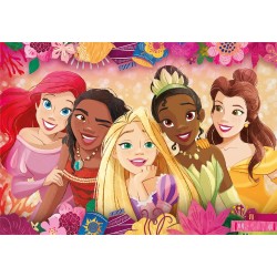 Clementoni - 24241 - Disney Princess Supercolor - 24 Pezzi, Puzzle Cartoni Animati