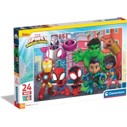 Clementoni - 24249 - Marvel Spidey And His Amazing Friends Supercolor - 24 Maxi Pezzi, Puzzle Cartoni Animati