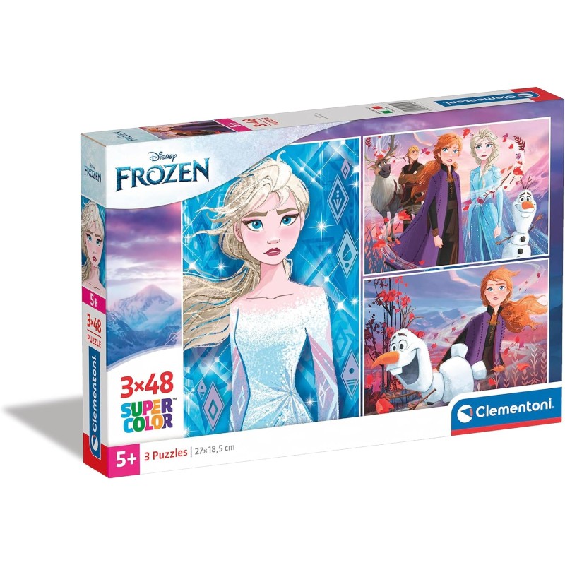 Clementoni - 25240 - Disney Frozen Supercolor Puzzle - 3x48 pezzi
