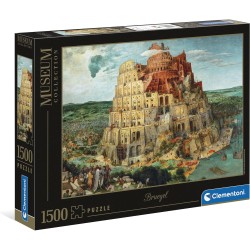 Clementoni - 31691 - Museum Collection - Bruegel, The Tower of Babel - 1500 pezzi - Made in Italy, arte, quadri famosi, dipinti 