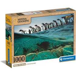 Clementoni - 39730 - National Geographic Pinguini 1000 Pezzi - Puzzle Adulti