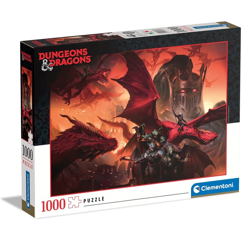 Clementoni - 39733 - Dungeons & Dragons 1000 Pezzi - Puzzle Adulti
