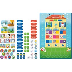 Clementoni - Sapientino - Il Mio Primo Gioco Educativo 3 Anni, Tabellone Magnetico Apprendimento Stagioni, Mesi, Giorni, Calenda