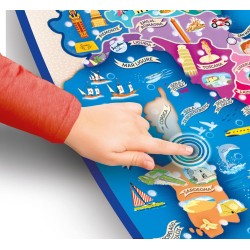 Clementoni - 16445 - Sapientino - La mappa Interattiva dell  Italia - Poster Elettronico Interattivo, Cartina Italia Politica, G