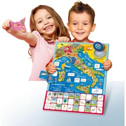 Clementoni - 16751 - Sapientino - Geo-Puzzle Magnetico Italia - Puzzle Con Cartina Dell Italia Fisica, Gioco Educativo Di Geogra