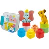 Clementoni - 17817 - Soft Clemmy - Disney Simba & Dumbo Playset - Costruzioni Prima Infanzia, Mattoncini Morbidi Clemmy