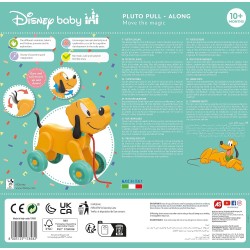 Clementoni - 17858 - Disney Pluto Trainabile - Gioco da Trainare, Animale da Tirare, Gioco per La Motricità, Primi Passi, Impara