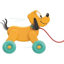 Clementoni - 17858 - Disney Pluto Trainabile - Gioco da Trainare, Animale da Tirare, Gioco per La Motricità, Primi Passi, Impara