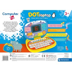 Clementoni - 16425 - Computer Kid DOT Laptop - Gioco Educativo Elettronico Parlante, Computer Bambini, Laptop Portatile