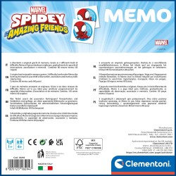 Clementoni - 18294 - Memo Marvel Spidey And His Amazing Friends - Memoria E Associazione, Carte da Accoppiare, Educativo, Gioco 